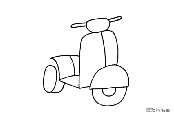 简单的摩托车简笔画