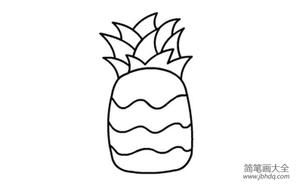幼儿水果简笔画图片菠萝
