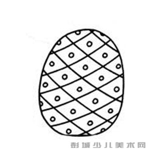 菠萝简笔画步骤图