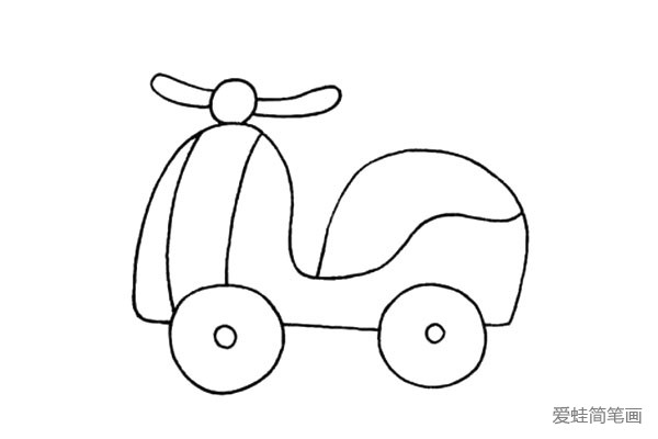 简单的摩托车简笔画