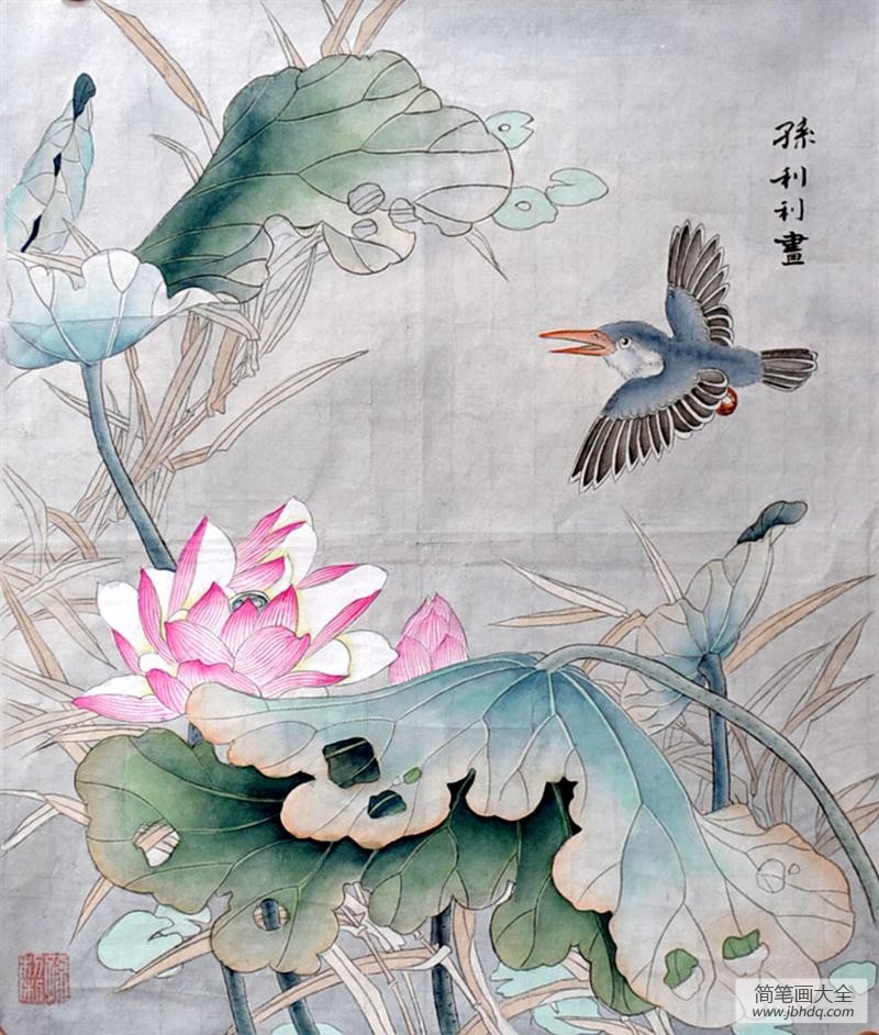 飞鸟与荷