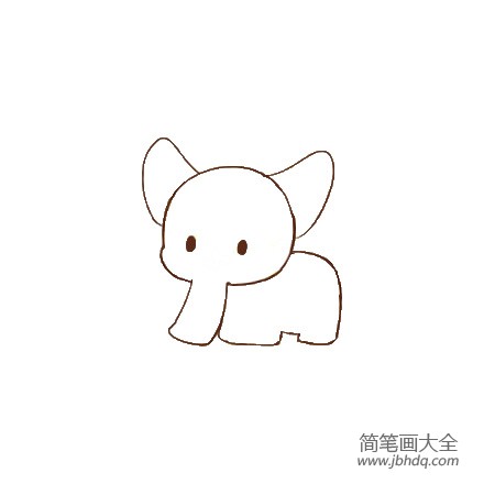 可爱的小象简笔画画法