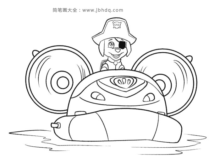 汪汪队毛毛的简笔画图片2