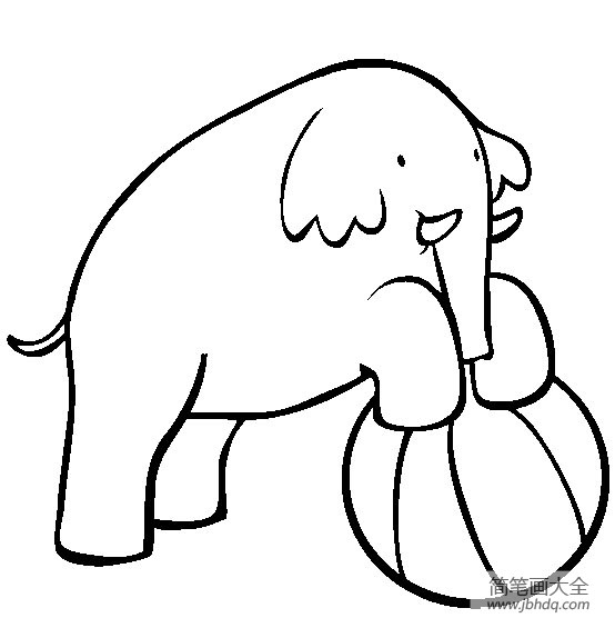 动物园大象简笔画图片