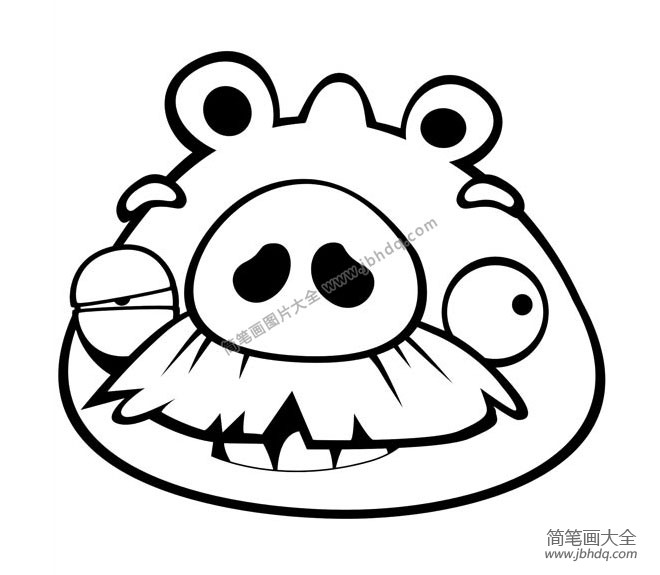 肥猪队长简笔画1