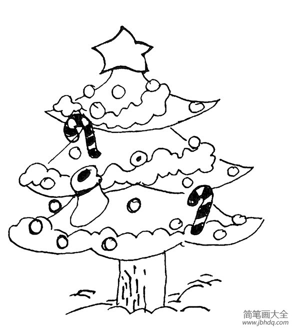 2016圣诞树简笔画大全