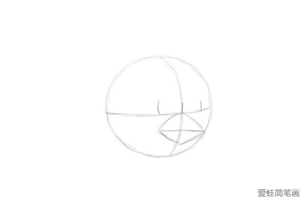 5.这样愤怒小鸟的大体形状就画好了。