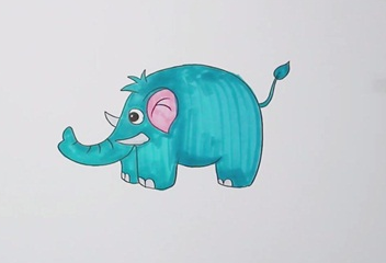 怎么简单的画大象