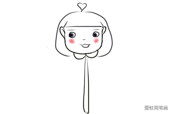 棒棒糖版人物头像简笔画