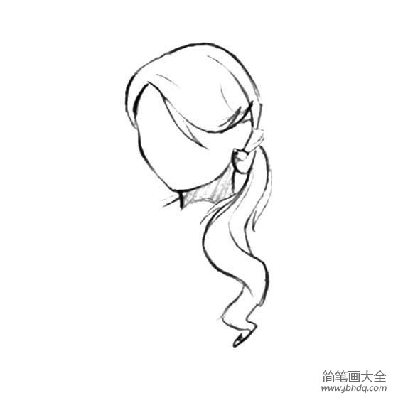 女生发型简笔画