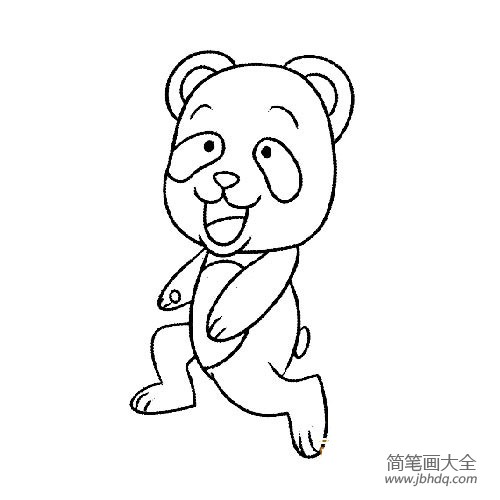 搞笑蠢萌的大熊猫简笔画