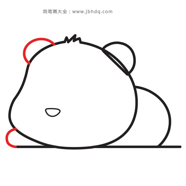 可爱的大熊猫简笔画步骤7