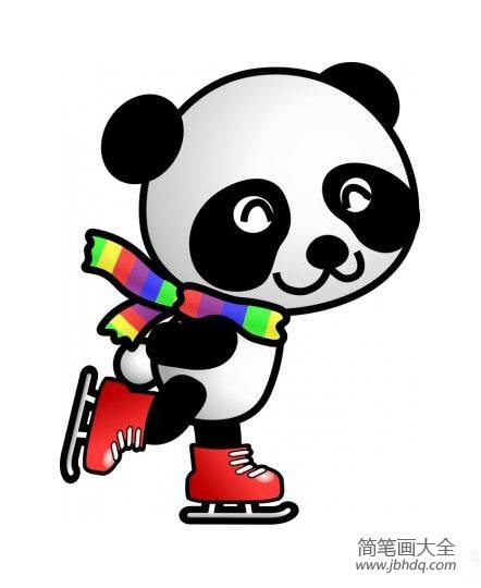 可爱的大熊猫简笔画图画