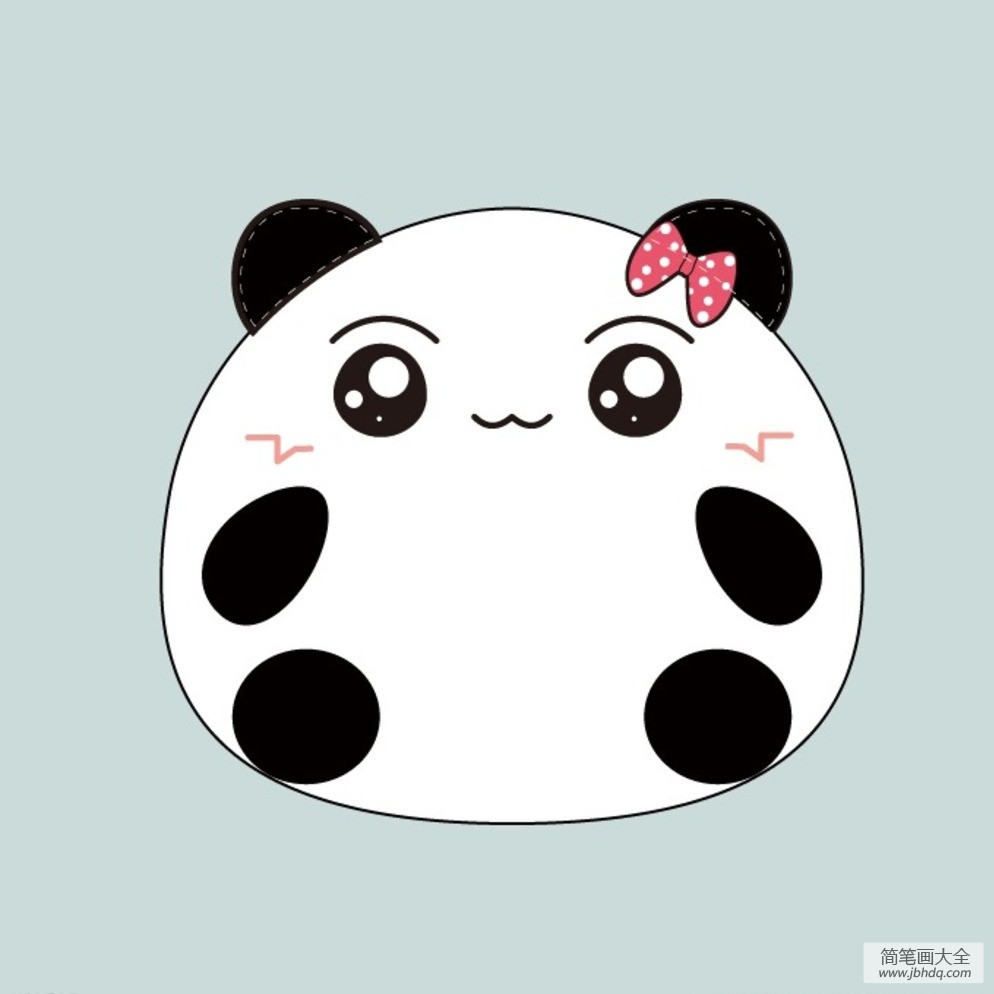 超可爱的卡通大熊猫简笔画