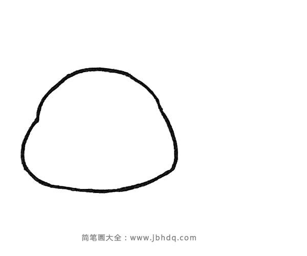 大熊猫简笔画步骤1