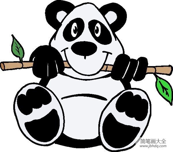可爱的大熊猫简笔画图画