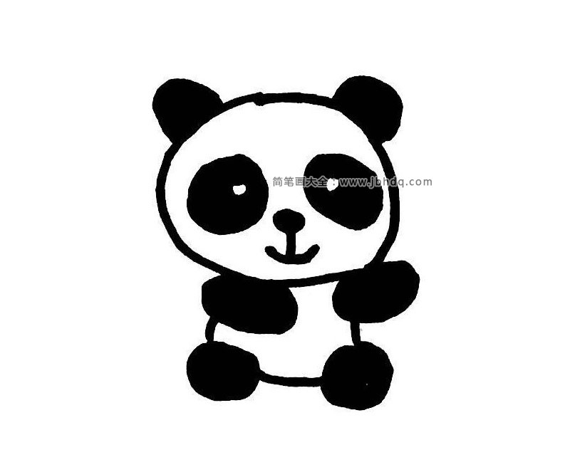可爱的大熊猫简笔画