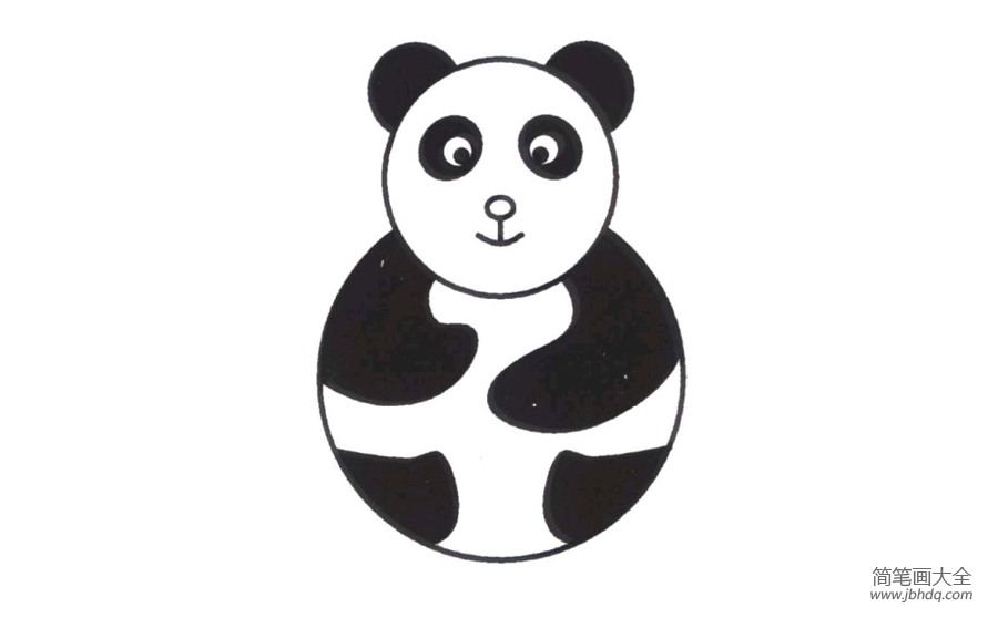 熊猫简笔画画法