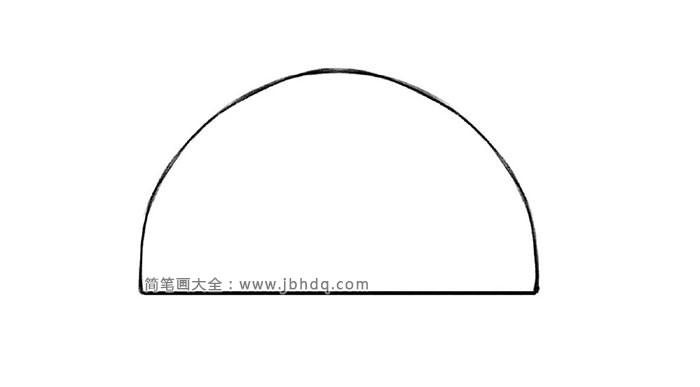 1.画半个圆