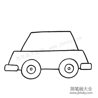 3.大小梯形画车身