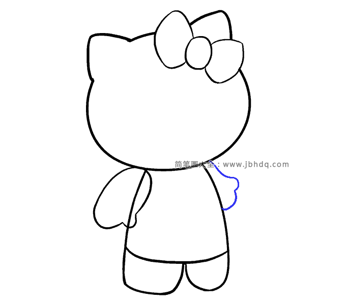 第7步：在身体的另一侧画出另一只手。