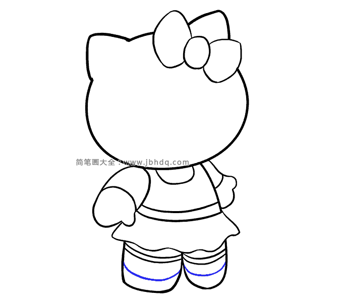 第12步：在每条腿底部画另一条曲线。