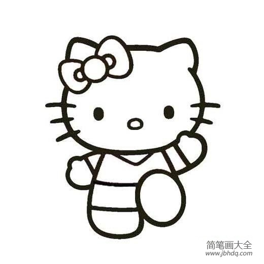 卡通人物简笔画 hello kitty简笔画