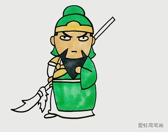 关羽简笔可爱