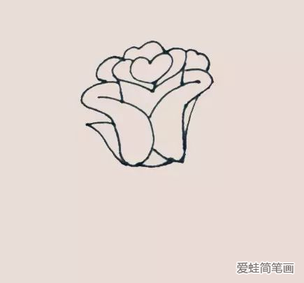 玫瑰花简笔画