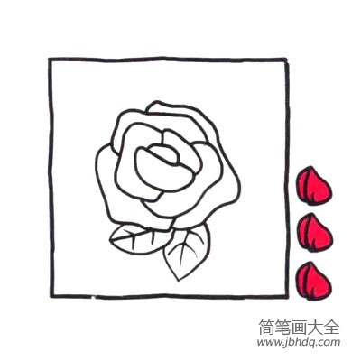 四步画出可爱简笔画 玫瑰玫瑰我爱你
