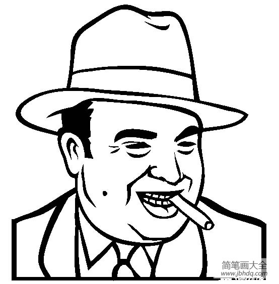 历史人物图片 卡彭简笔画画像