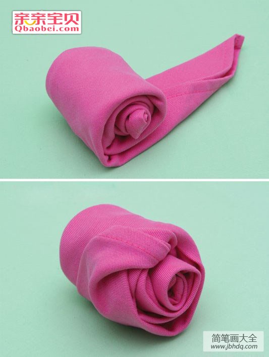 餐巾玫瑰花的折法