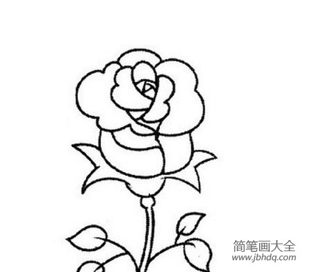 手绘玫瑰花简笔画图片 简笔画玫瑰花的画法