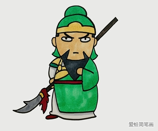 关羽简笔可爱