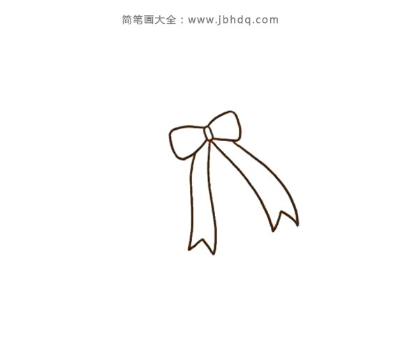 1.先画出蝴蝶结