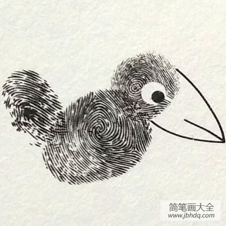 乌鸦指印画教程