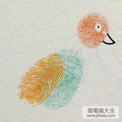 鸽子指印画教程