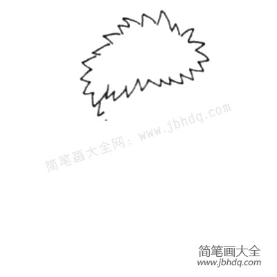1.用不规则的线画出头发