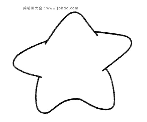 卡通海星简笔画步骤2