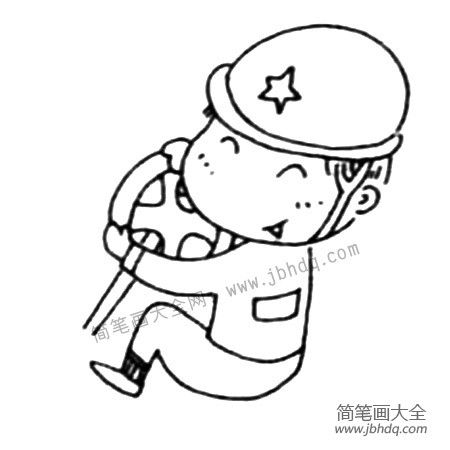 4.画出身体的下半部分，就完成了