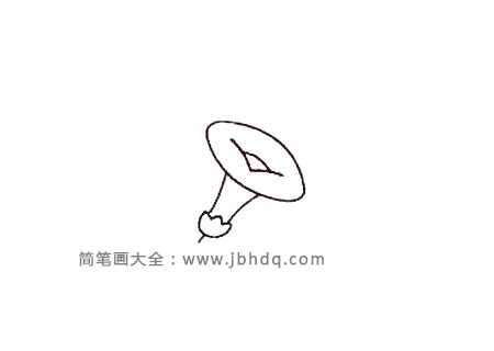 第四步补画花托，像一个鹅掌一样。