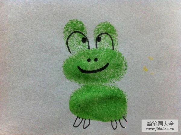 青蛙手指画画法