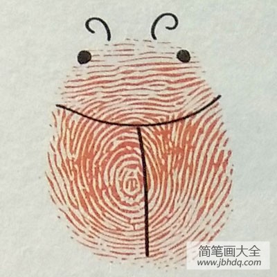 瓢虫指印画教程