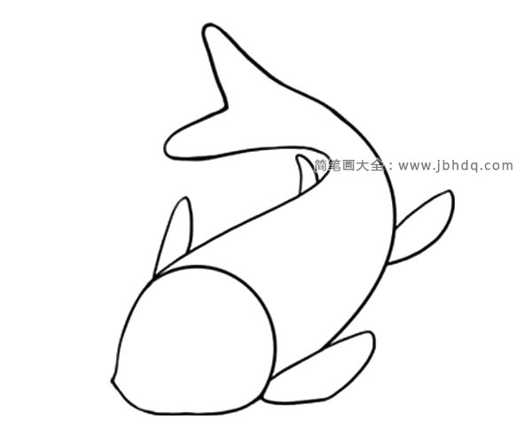 6.擦掉鱼头上的引导线。