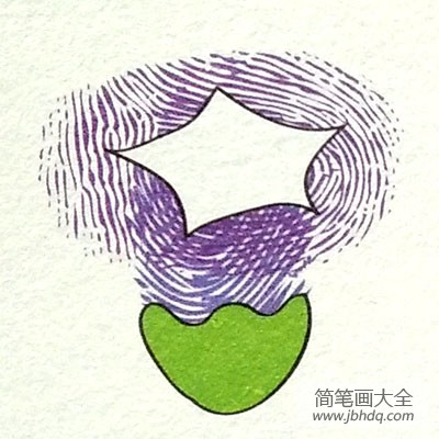 牵牛花指印画教程