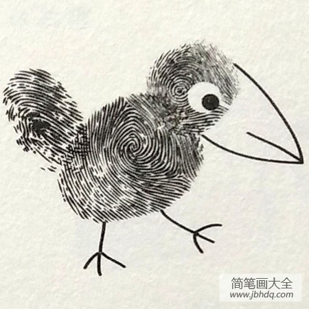 乌鸦指印画教程