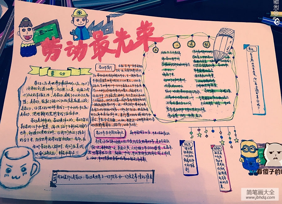 劳动最光荣劳动节手抄报