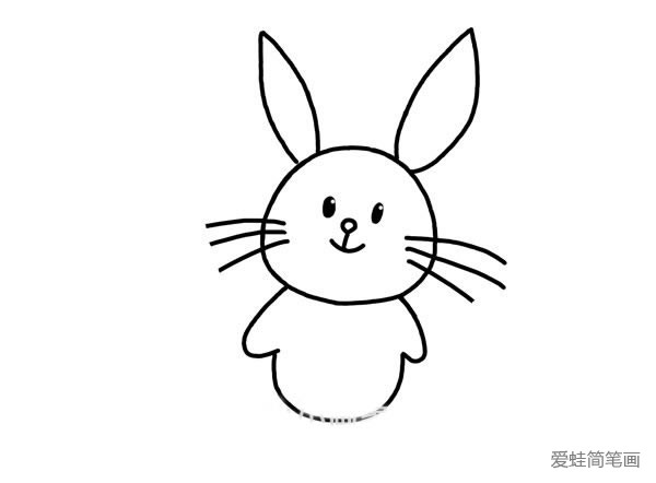 可爱的小白兔简笔画