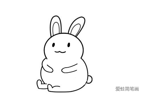小白兔胡萝卜简笔画