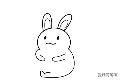 小白兔胡萝卜简笔画